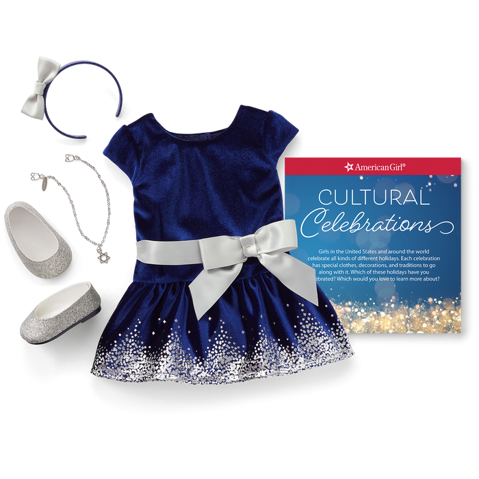 Hanukkah Celebration Outfit for 18-inch Dolls H9