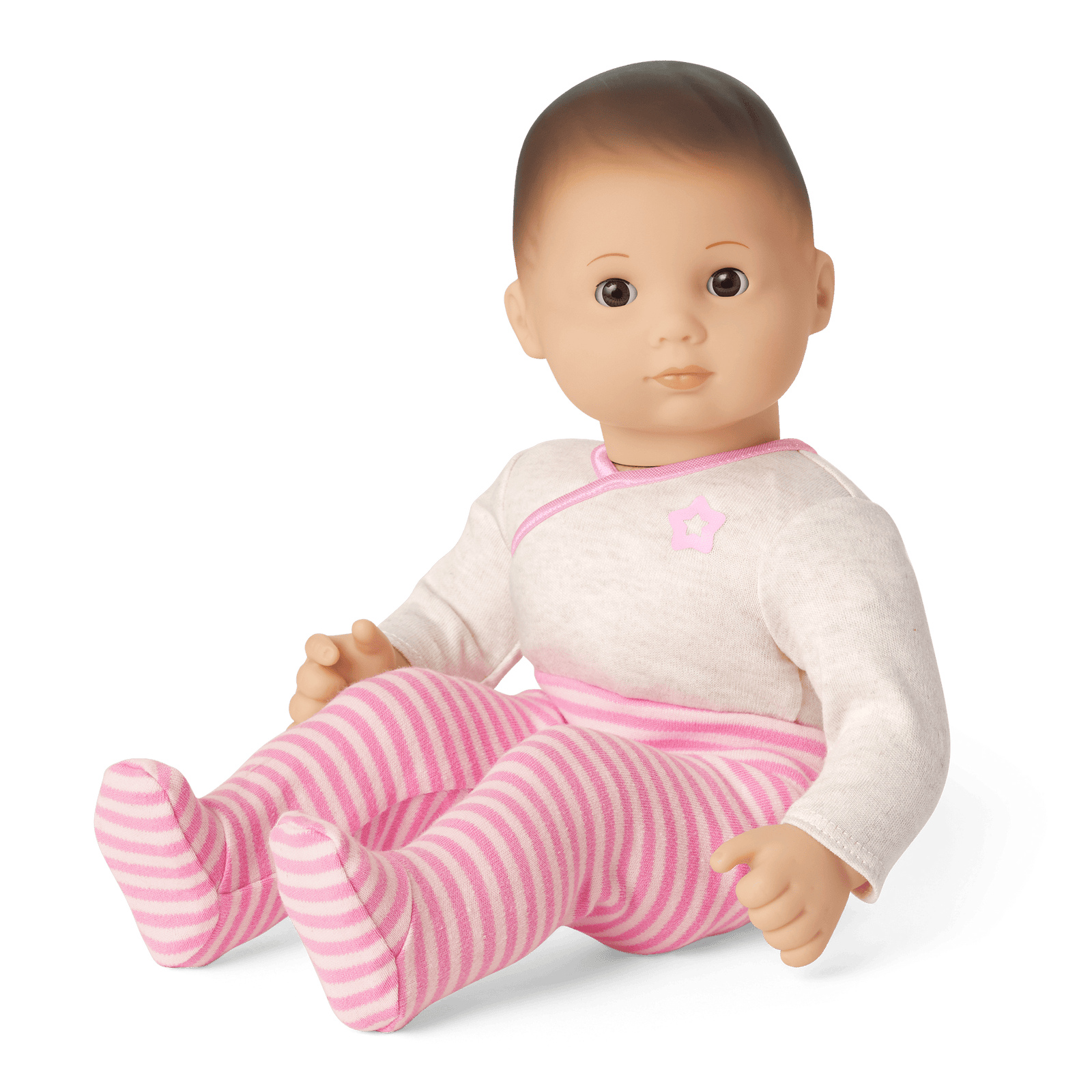 Bitty Baby® Doll #2 with brown hair in Pretty Pink J8