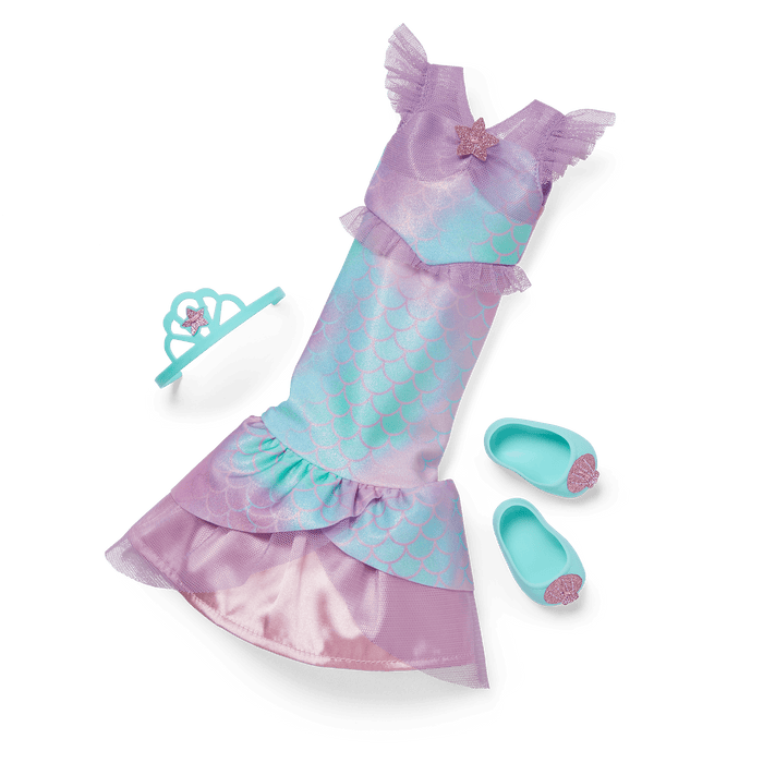 2-in-1 Sparkly Mermaid Outfit for WellieWishers™ Dolls K9