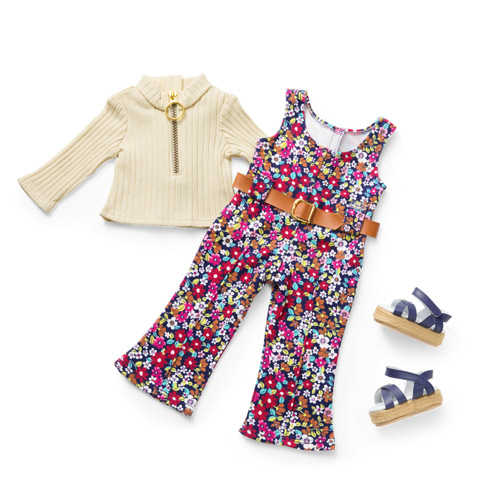 Julie’s™ Floral Jumpsuit for 18-inch Dolls (Historical Characters) J4