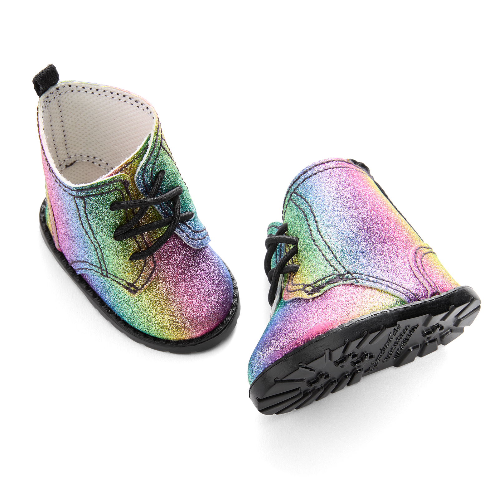 Glittery Rainbow Boots for 18-inch Dolls K9