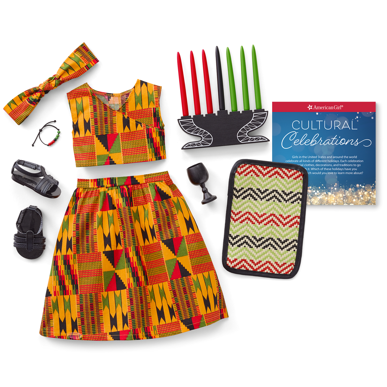 Kwanzaa Celebration Outfit for 18-inch Dolls H8