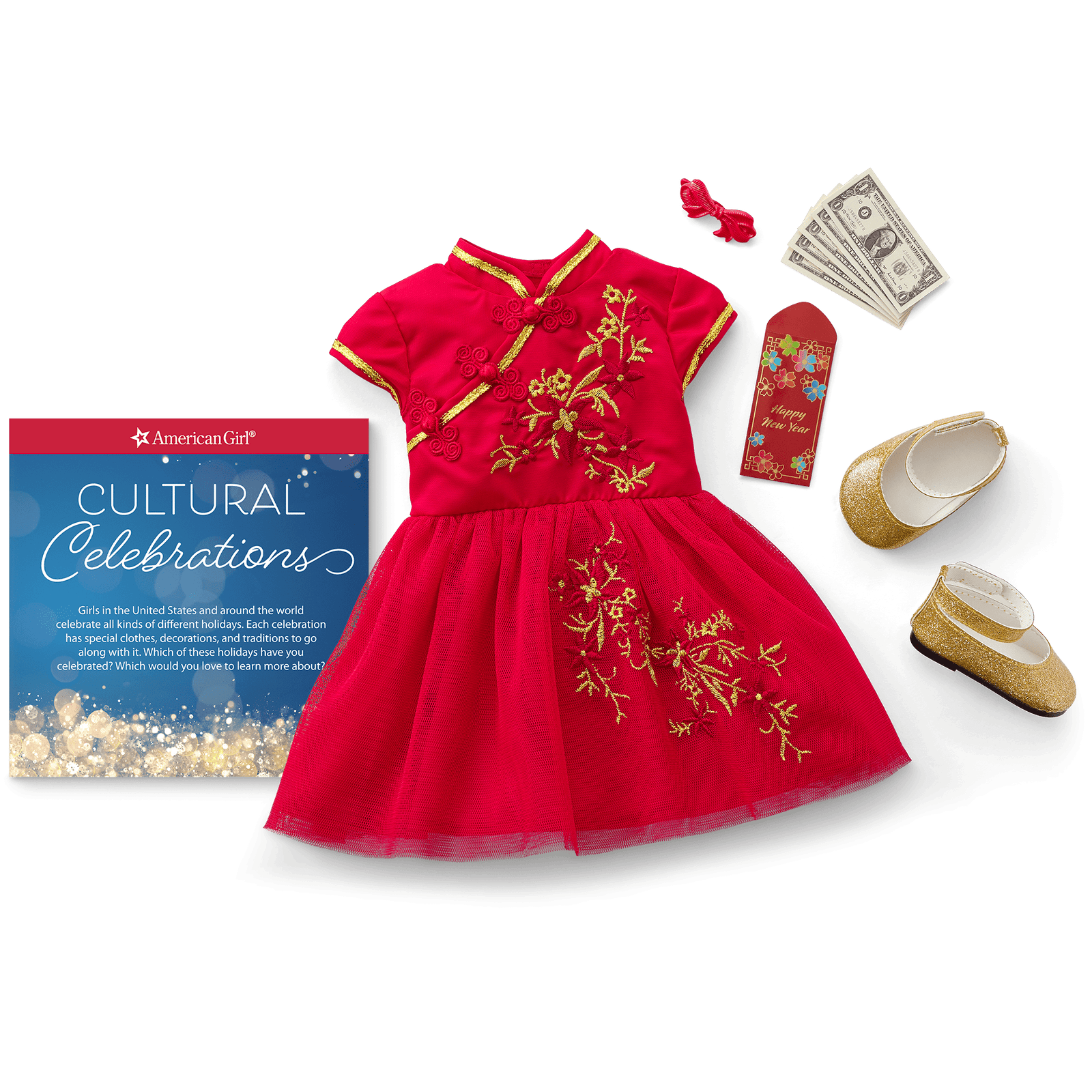 Lunar New Year's Celebration Outfit for 18-inch Dolls G7