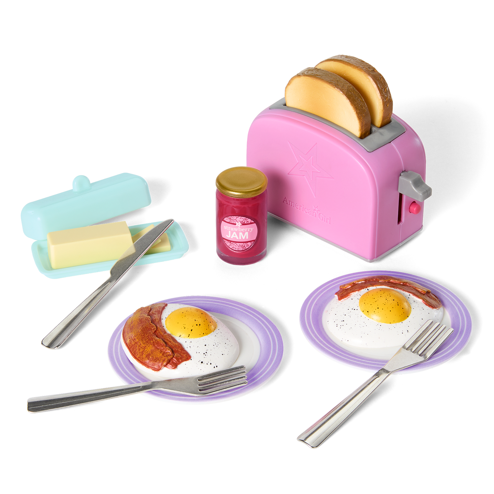 Breakfast for Two Set for 18-inch Dolls H0